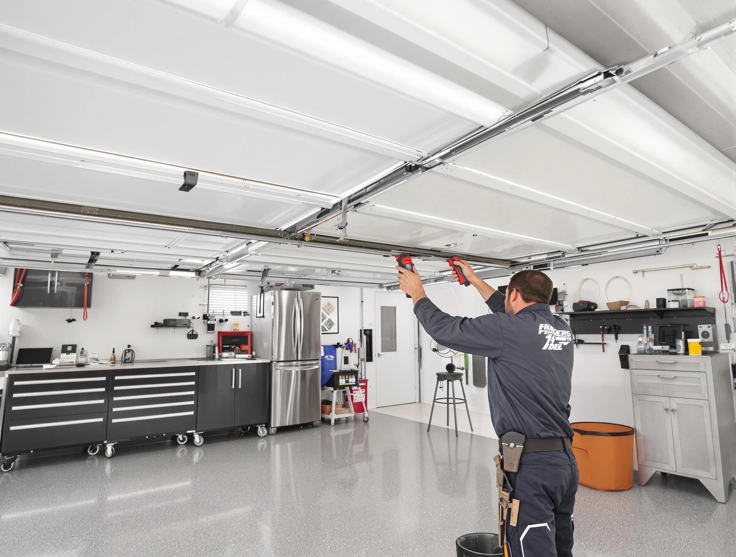 Overhead garage door repair service by Hooper Garage Door Repair in Hooper