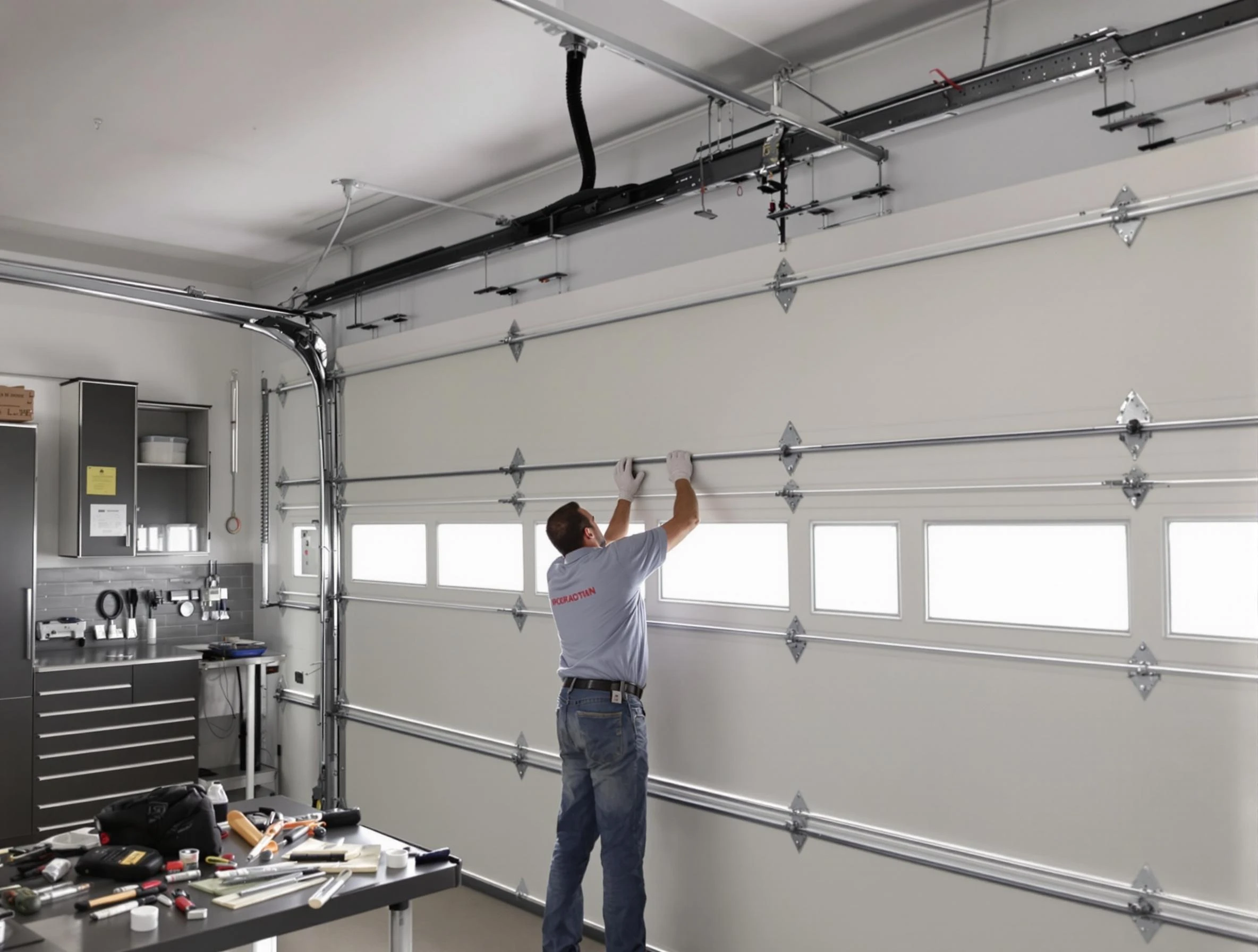 Garage Door Track Repair in Hooper