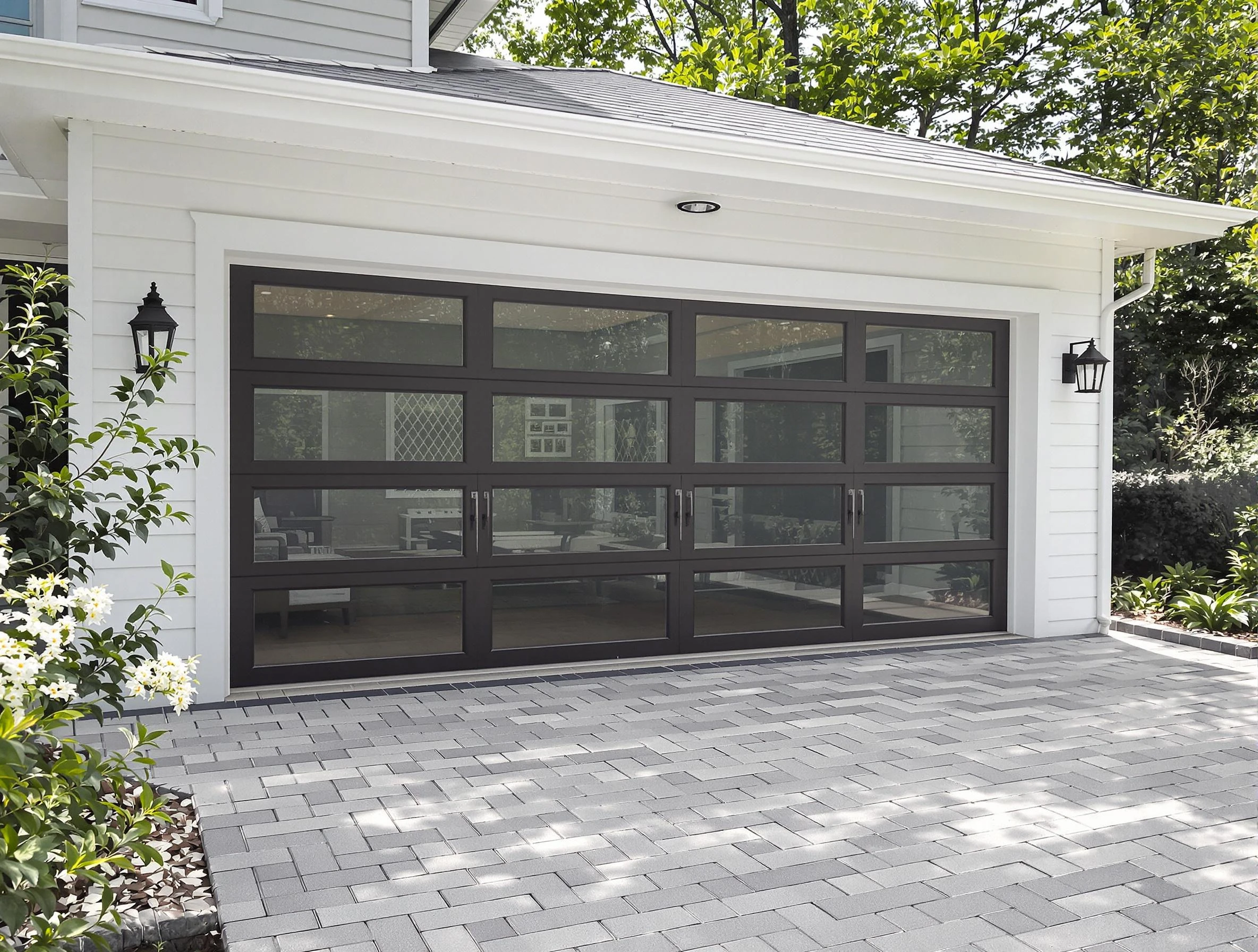 Hooper Garage Door Repair design specialist presenting custom garage door options to Hooper homeowner