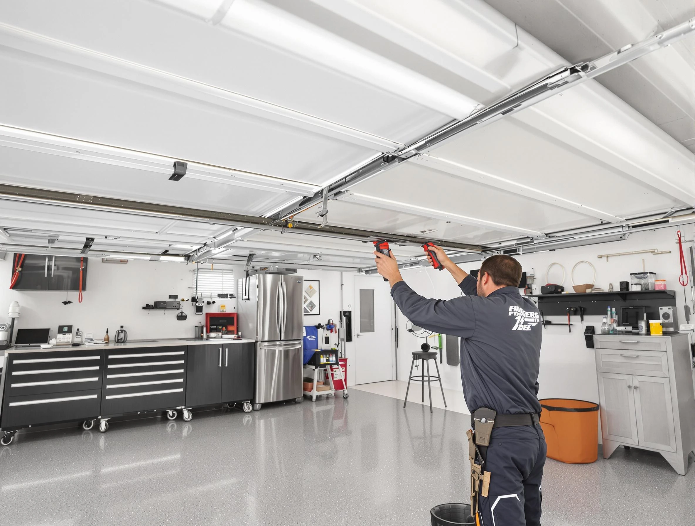 Overhead garage door repair service by Hooper Garage Door Repair in Hooper